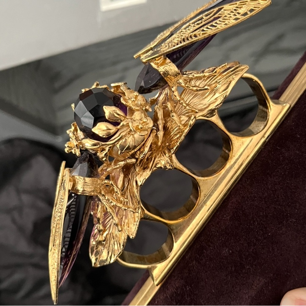 Alexander McQueen Dragonfly Skull Knuckle Clutch - Picture 6 of 11